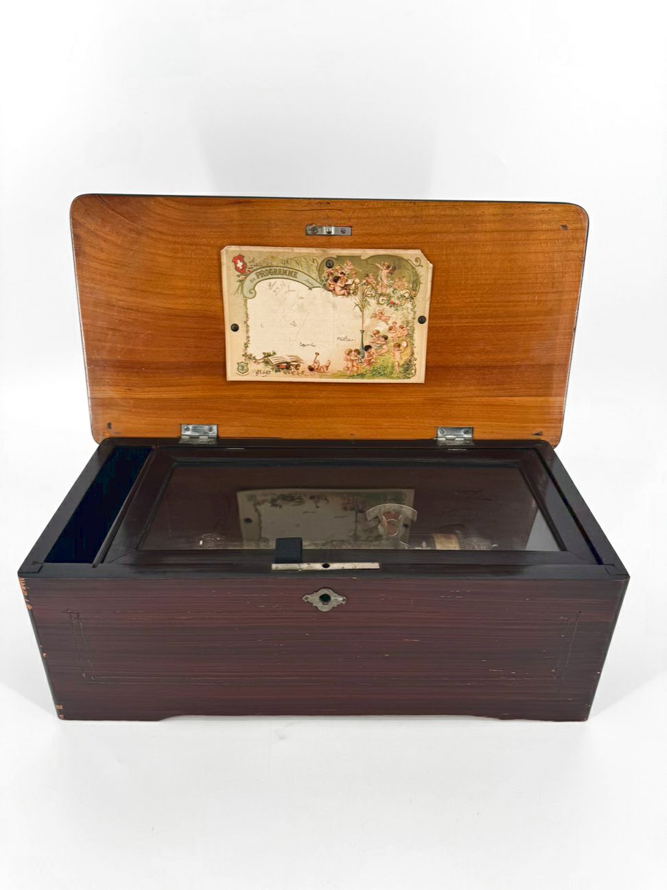 VINTAGE MERMOD FRERES SWITZERLAND Wood Working Music Box