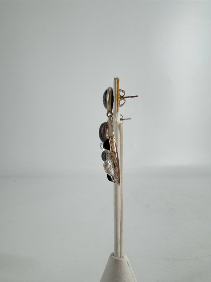 IPPOLITA STERLING SILVER Blue & Purple Rhinestone Earrings