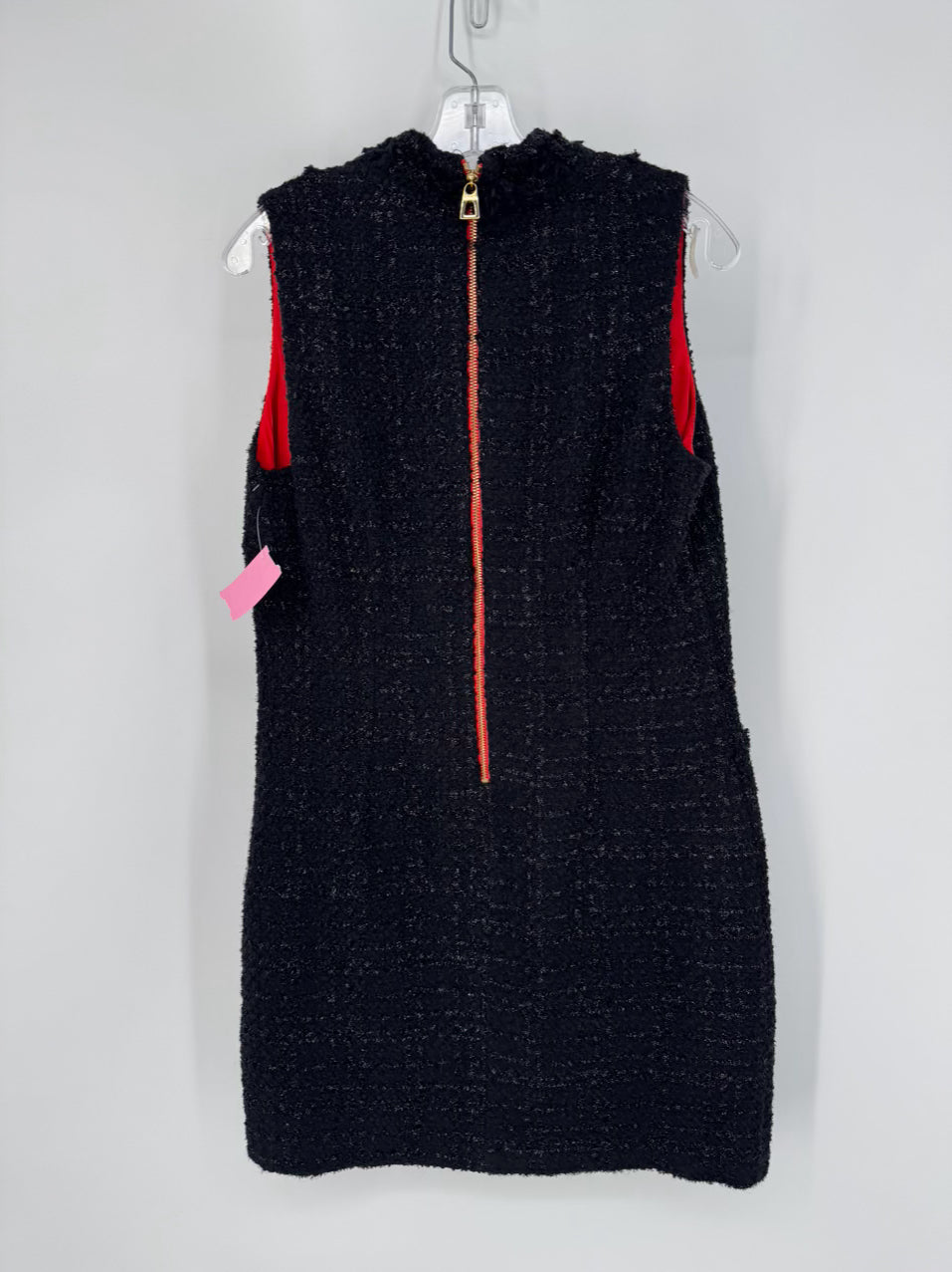 SAIL TO SABLE Size 10 Black Sparkle Tweed Sleeveless Dress NWT
