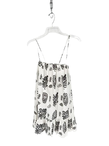RHODE Wmn's Size XS Ivory & Black Print Sleeveless Dress NWT