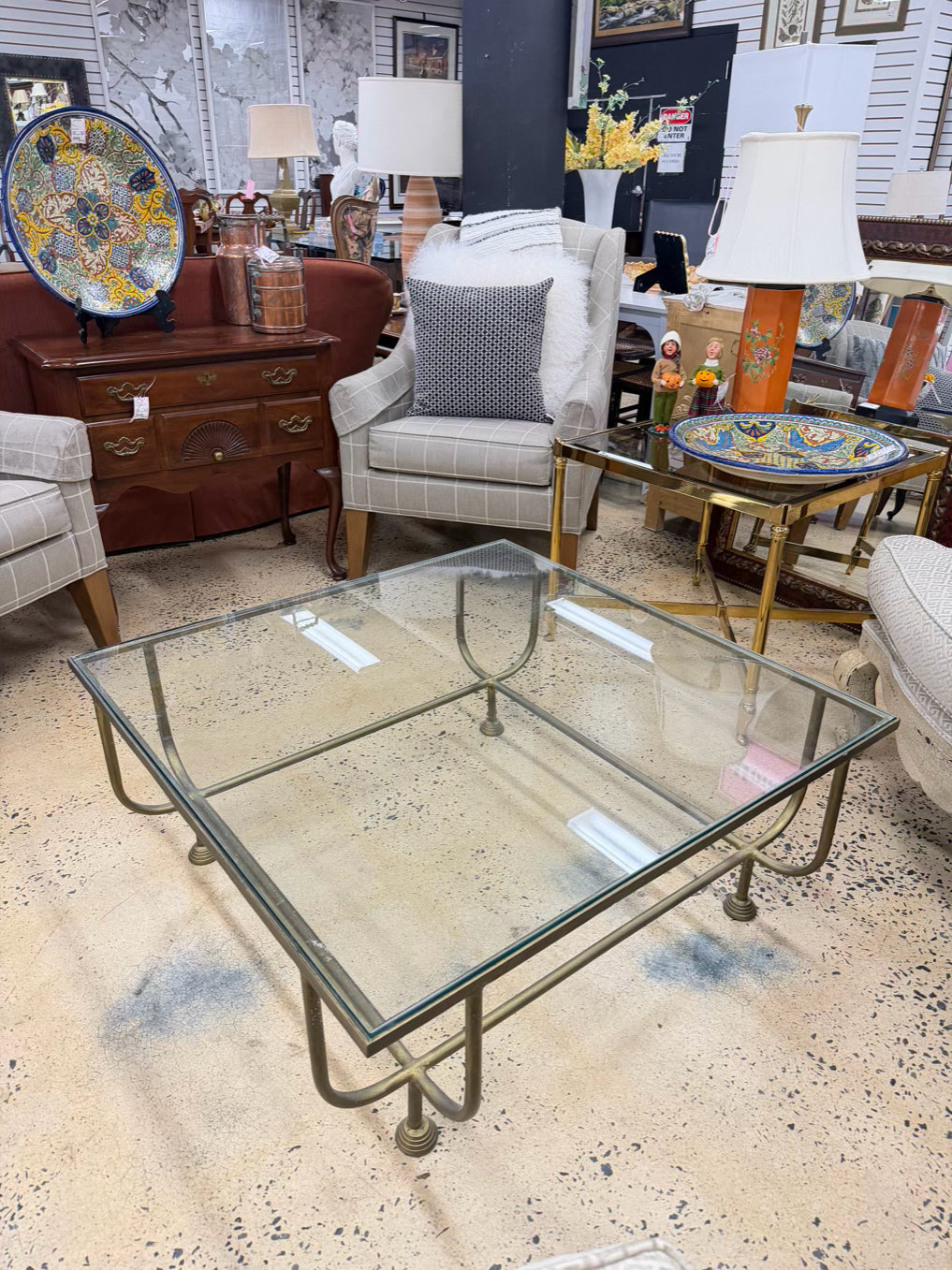 Brass & Glass Coffee Table