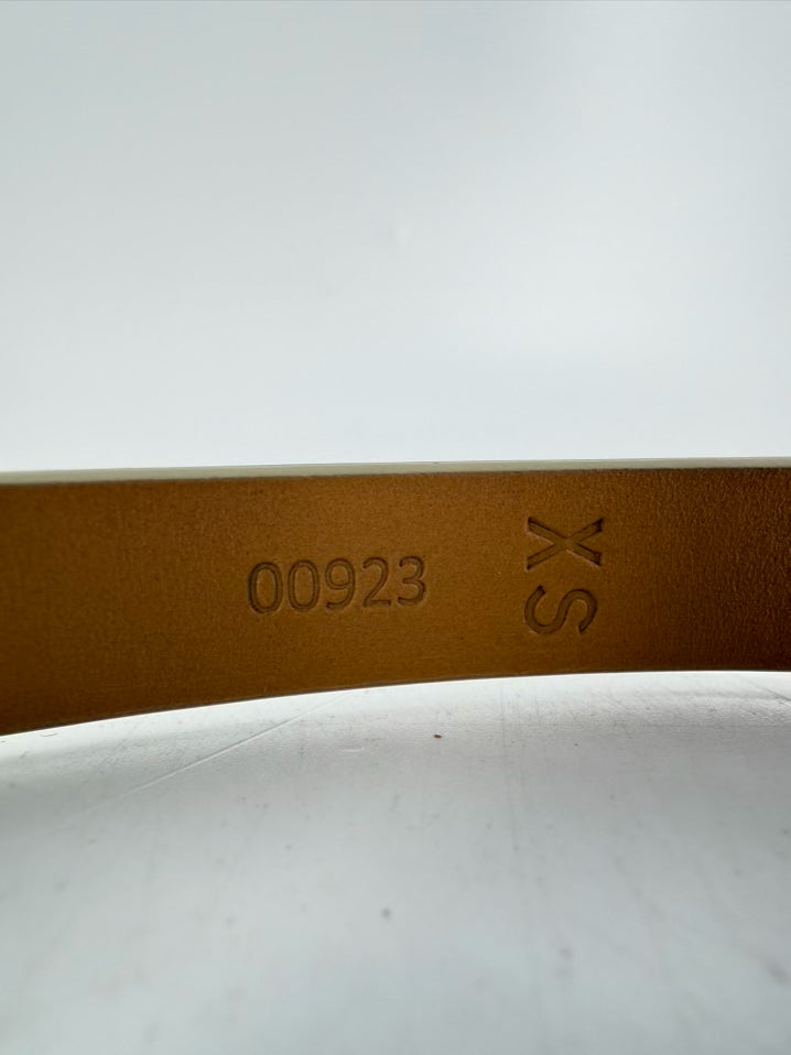 RALPH LAUREN xs Cream Leather Belt NWT