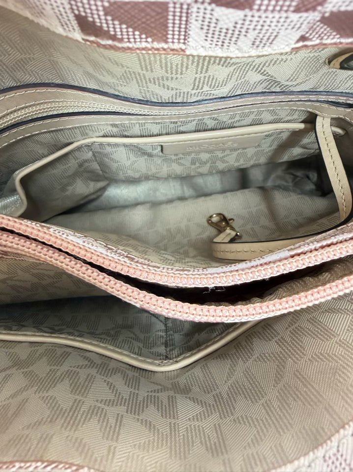 MICHAEL KORS Pink Metallic Monogram Purse