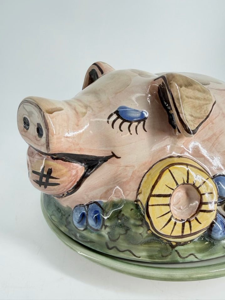 LOUISVILLE STONEWARE Large Pig Covered Serving Platter