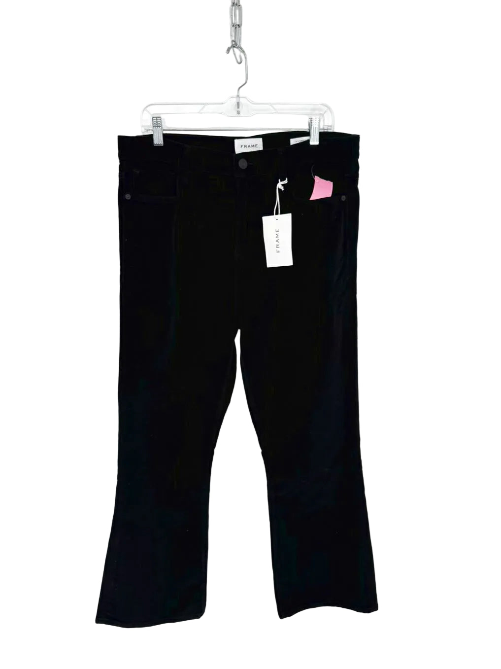 FRAME Wmn's Size 31 Black Velveteen Pants NWT