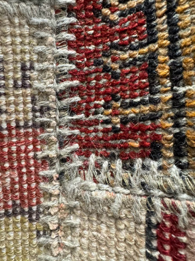 Multicolor Patchwork Turkish Style Wool Area Rug
