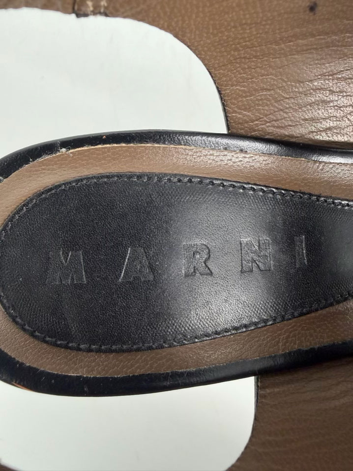 MARNI Size 39.5 Black Heels