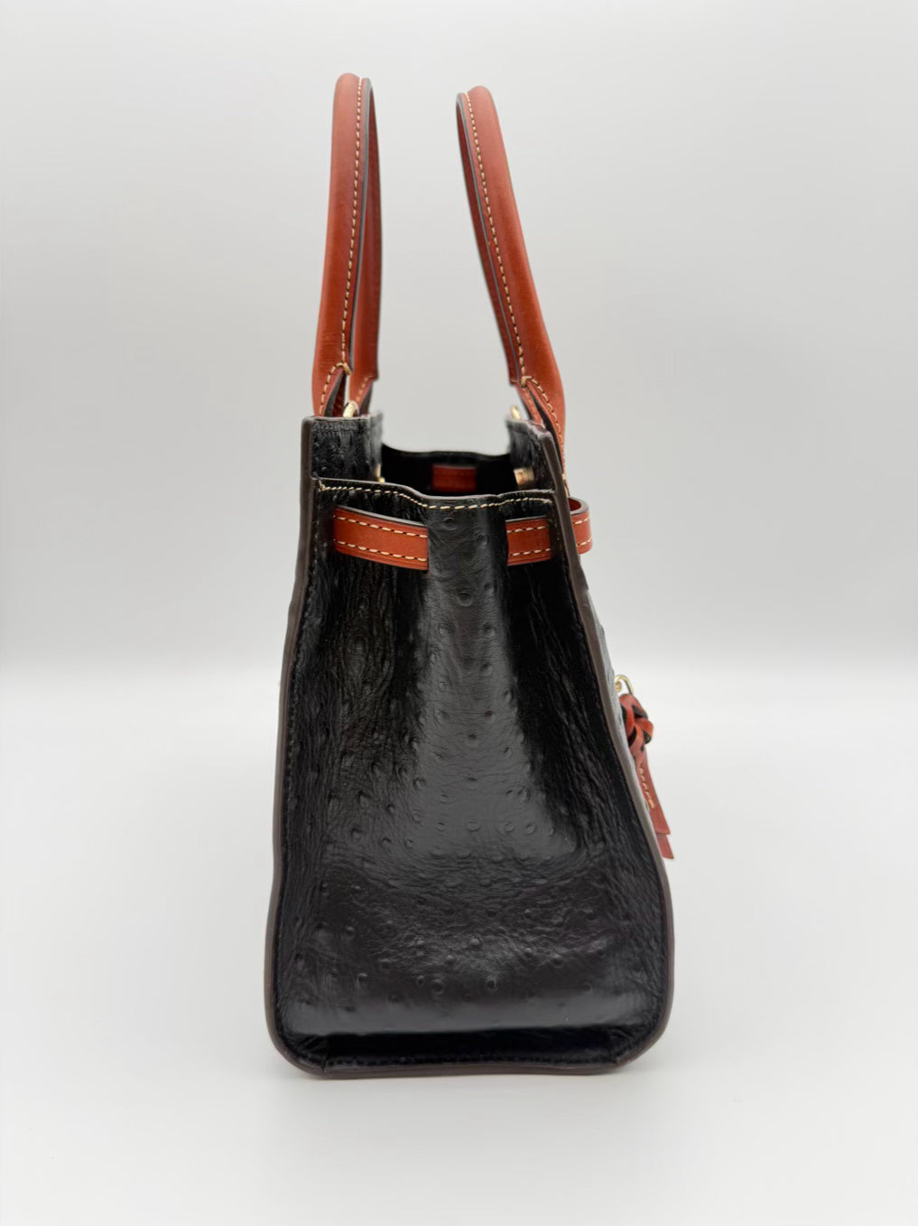 DOONEY & BOURKE Ariel Black & Brown Embossed Satchel