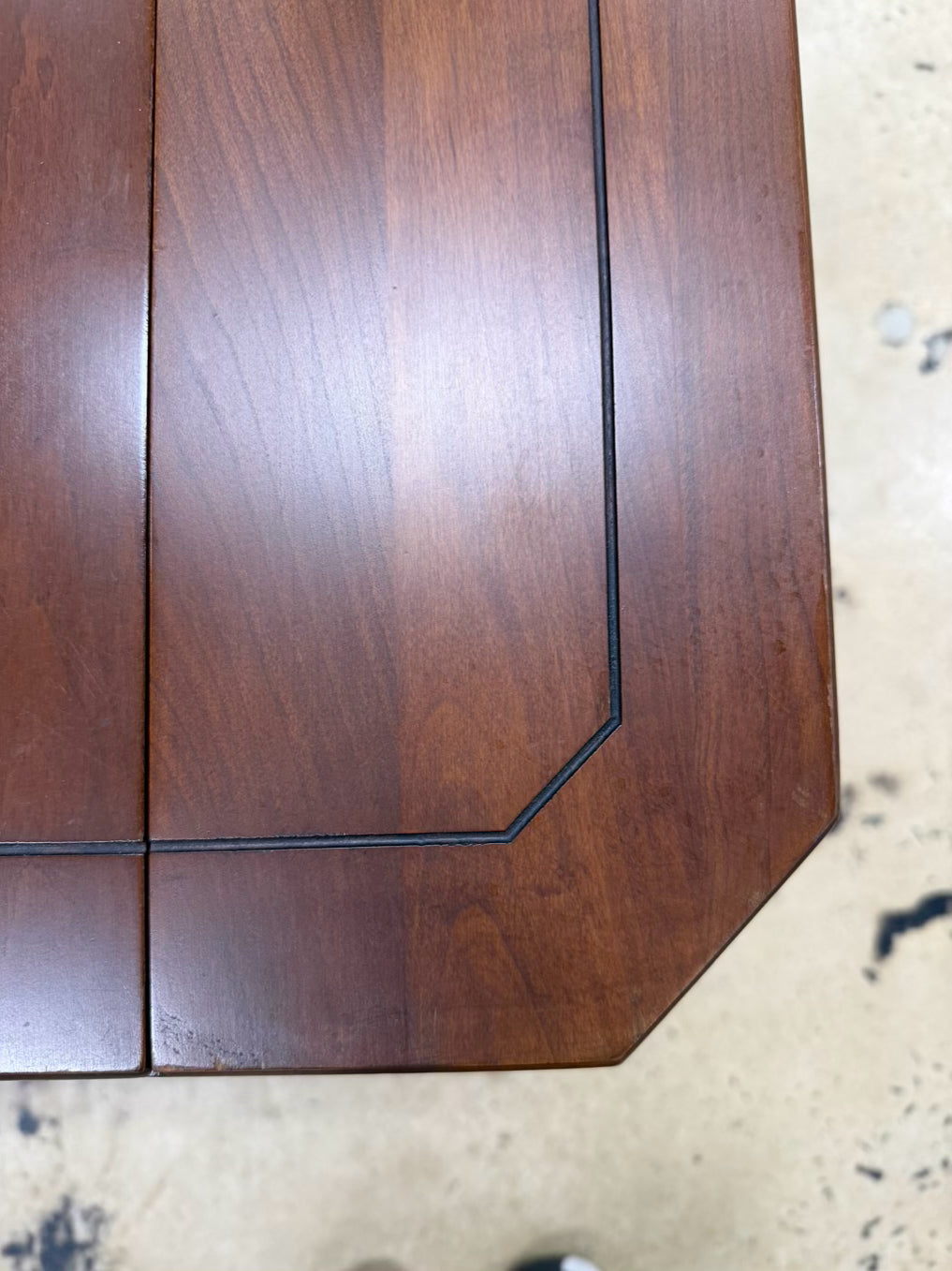 TELL CITY Drop Leaf Dark Brown Wood Pair Of End Tables