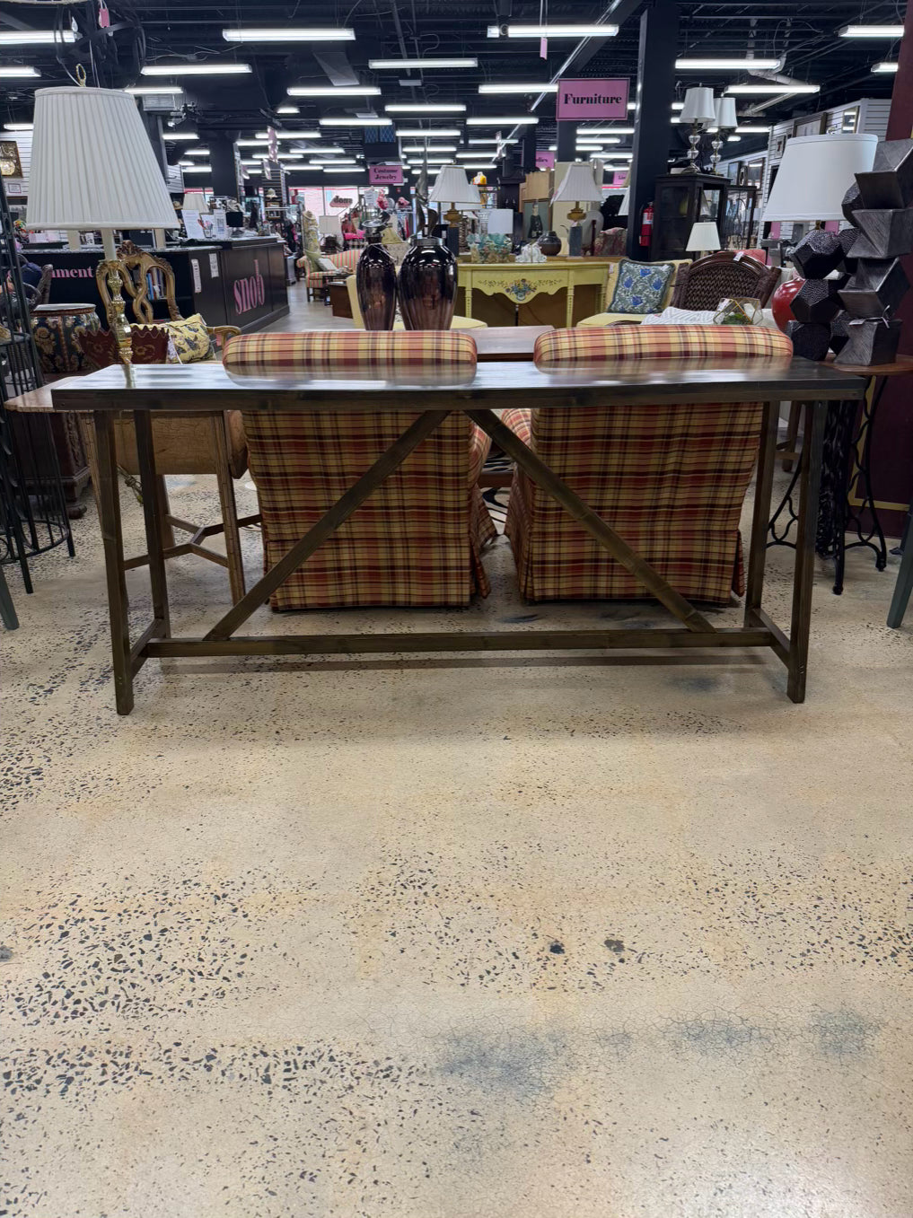 Wood Medium Brown Console
