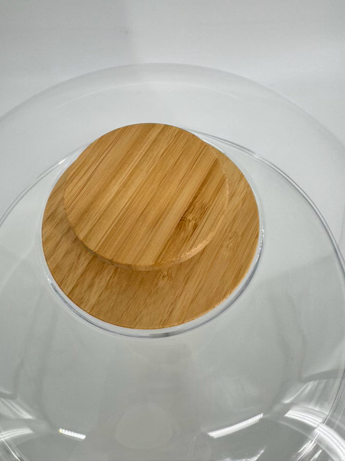 ALESSI Red & White Ceramic & Plastic Alzata Cake Plate