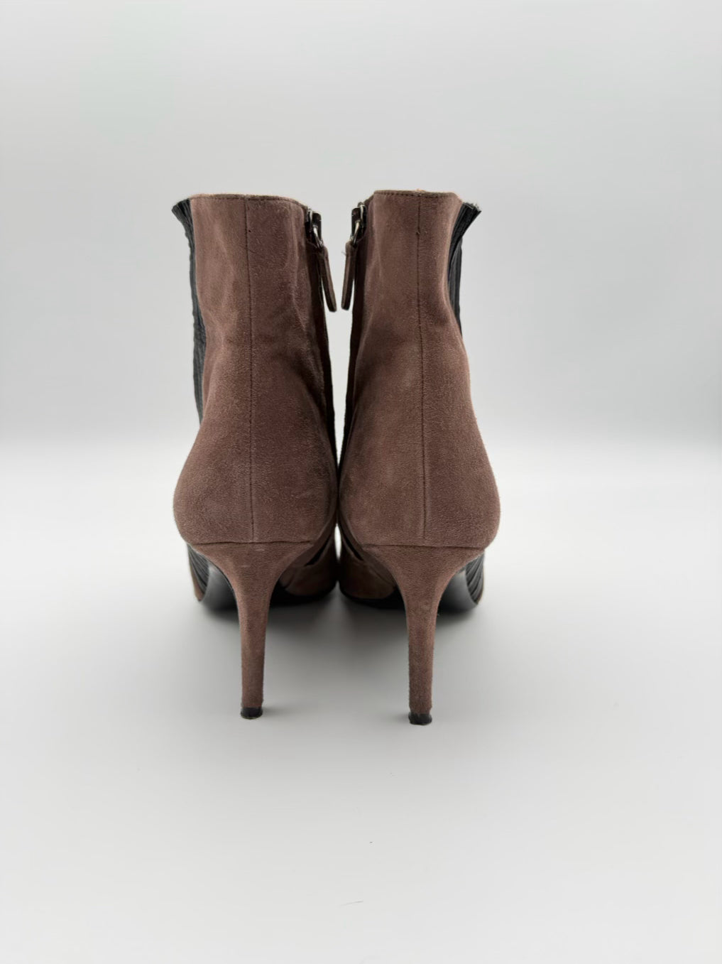 BARBARA BUI WMNS Size 38.5 Taupe Leather Booties