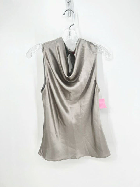 STAUD Size L Metallic Satin Cowl Neck Shell NWT