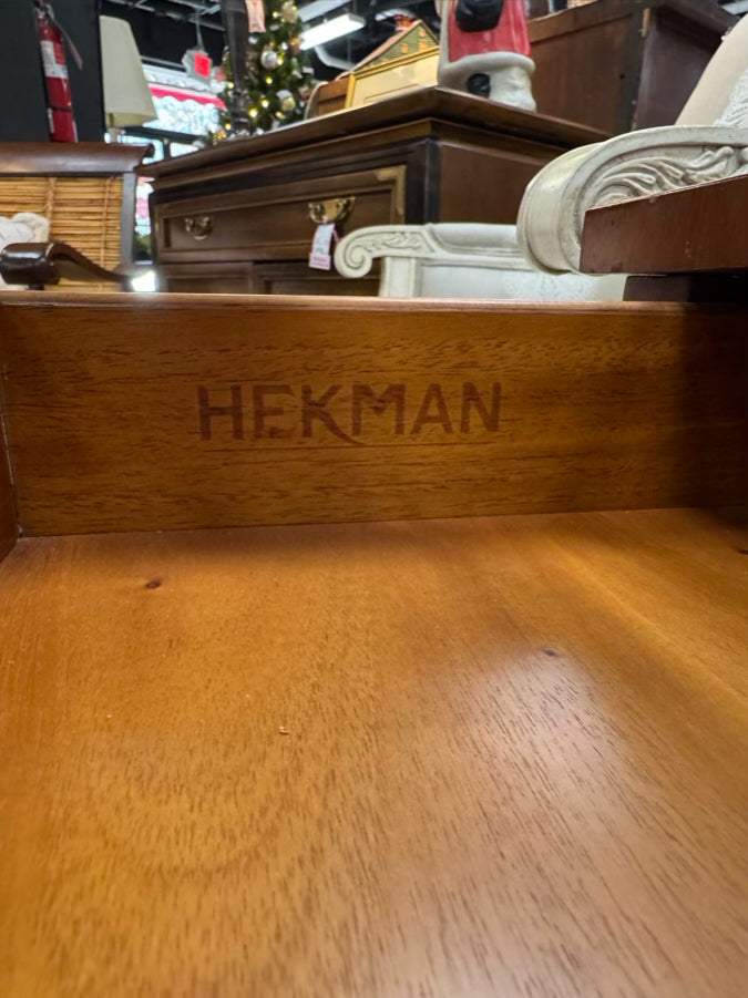 HEKMAN Burled Wood End Table