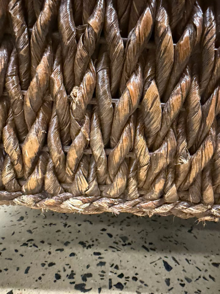 Brown Rattan Woven Outdoor Chair w/ Cushion