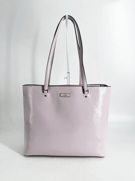 KATE SPADE Bridget Lilac Crinkle Patent Leather Large Tote NWT