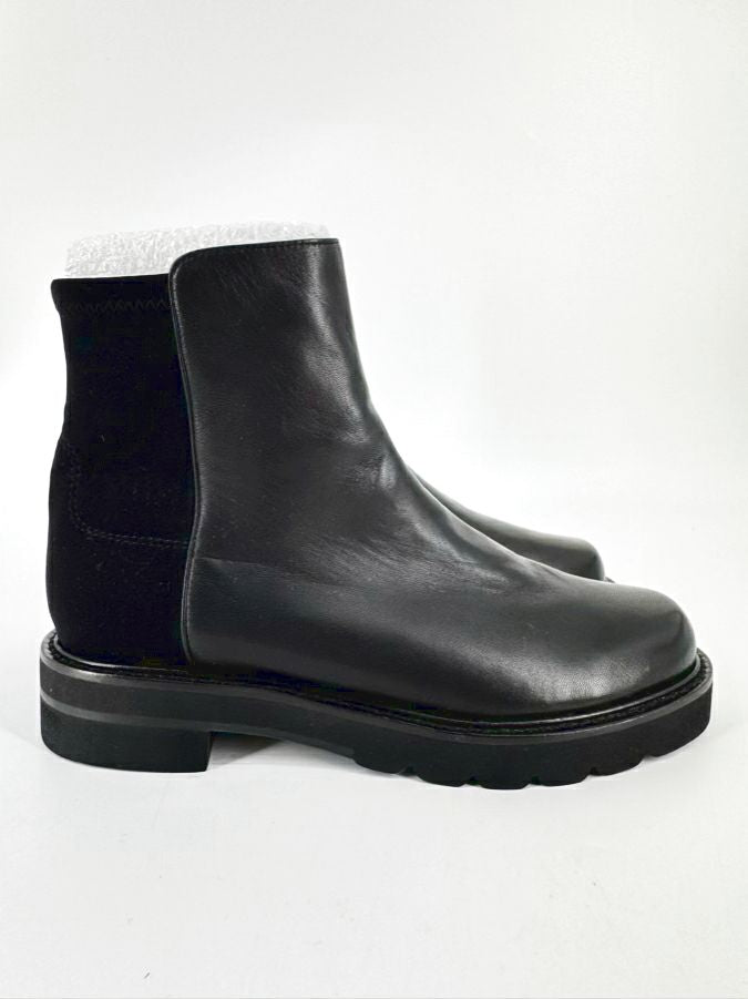 STUART WEITZMAN Size 7 Black Leather Booties NWOT