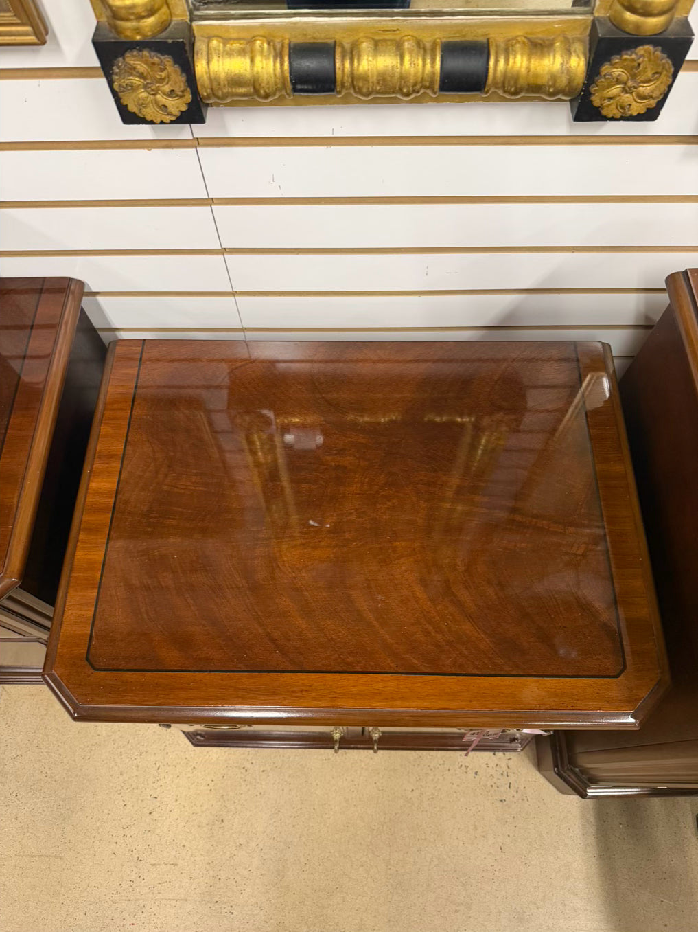 DREXEL Dark Mahogany Chippendale Nightstand