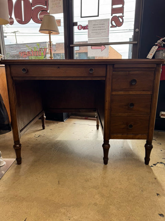 ANTIQUE Wood 3-Drawer Desk