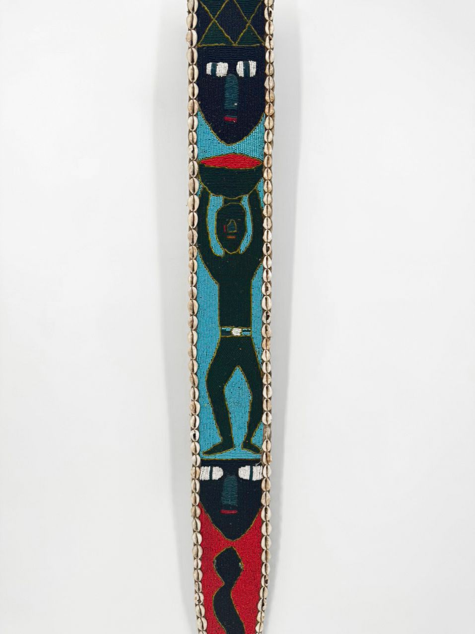 AFRICAN Multicolor Beads & Cowrie Shells "Yoruba" Wall Hanging