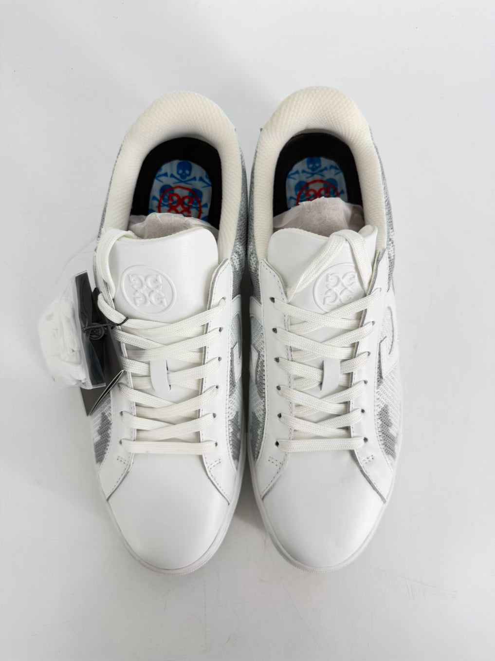 G/FORE Men's Size 11.5 White & Gray Camouflage Print Golf Shoes NWT