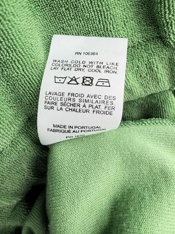 KULE Wmn's Size S Green Terry Cloth Mini Sleeveless Dress