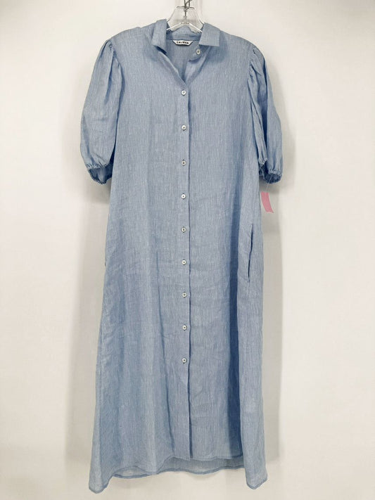 CALIBAN Size 42 Powder Blue Linen Shirt Dress