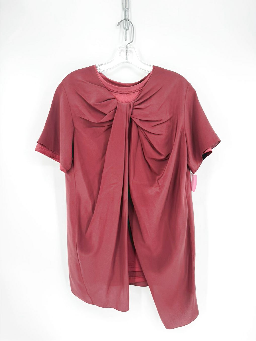 Sies Marjan Size Wmn's 8 Burgundy Silk Twisted Knit Top