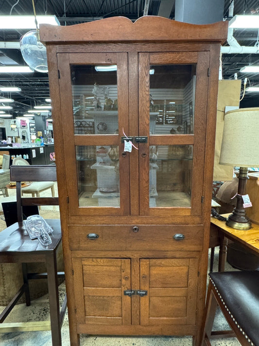ANTIQUE Oak Pie Safe