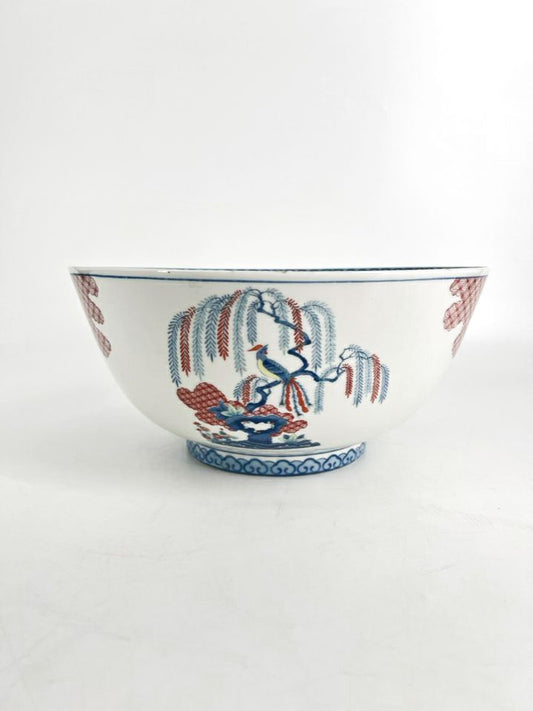 MOTTAHEDEH White, Rust & blue Porcelain Bowl