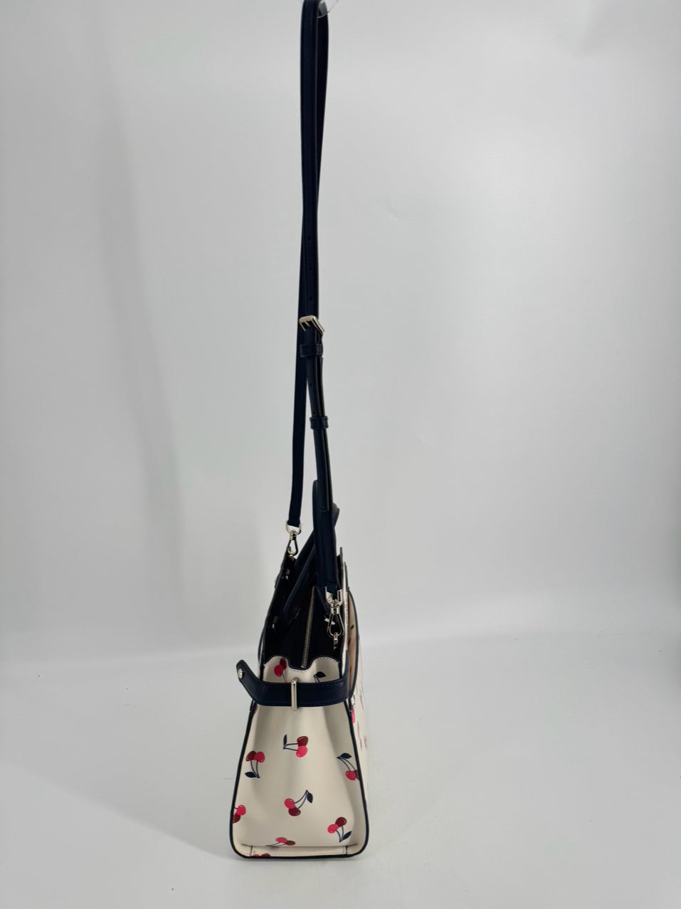 KATE SPADE Cream, Pink & Blue Leather Cherries Purse