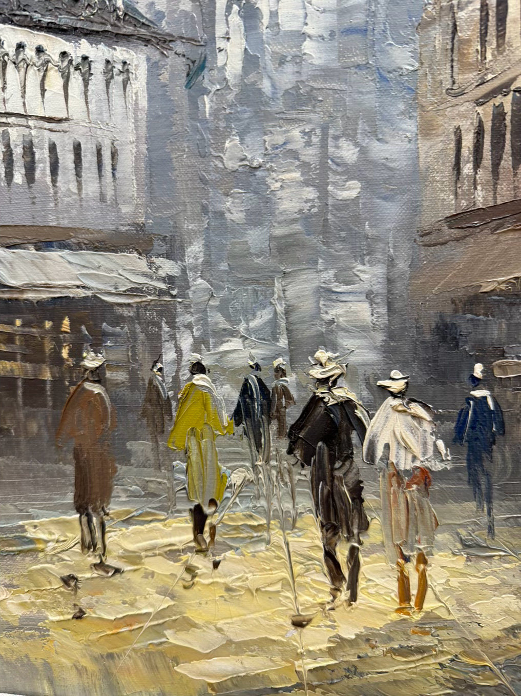 Paris Oil Painting In Gold Frame