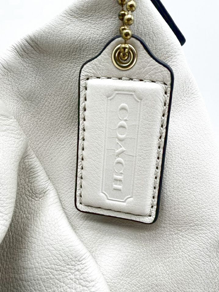COACH Cream Leather Purse w/ Gold Hardware