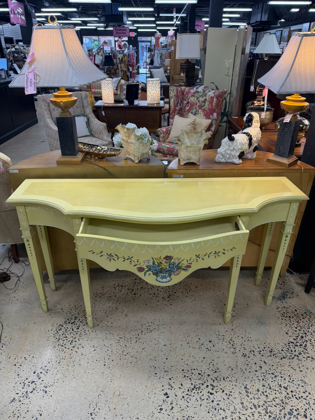 LEXINGTON SOUTHERN LIVING HOME COLLECTION Yellow Wood Console w/ Drawer
