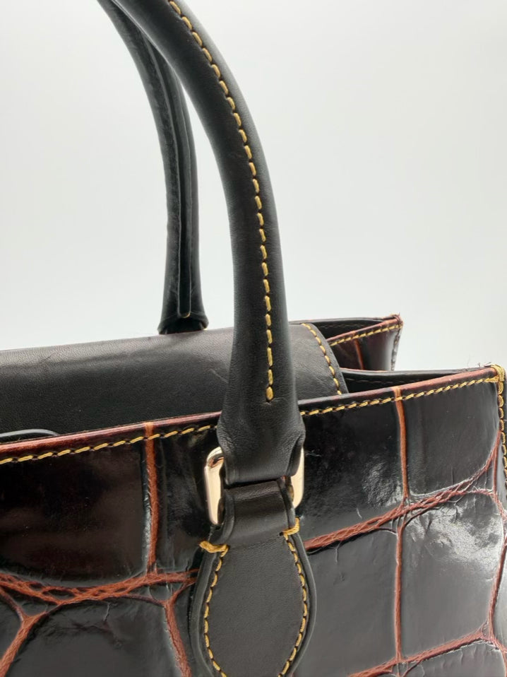 DOONEY & BOURKE Chocolate Leather Embossed Purse