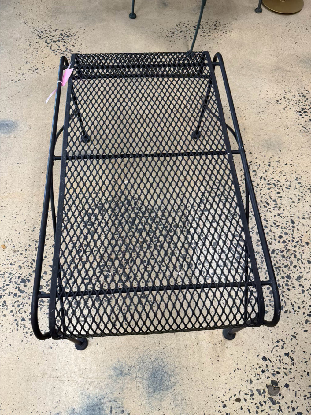VINTAGE Black Wrought Iron Outdoor Coffee Table