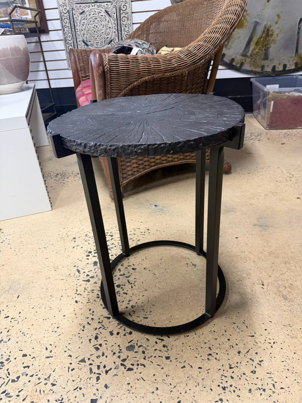 Black Metal Occasional Side Table
