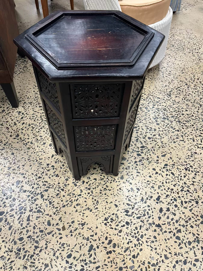 Wood Moroccan Style Occasional Table