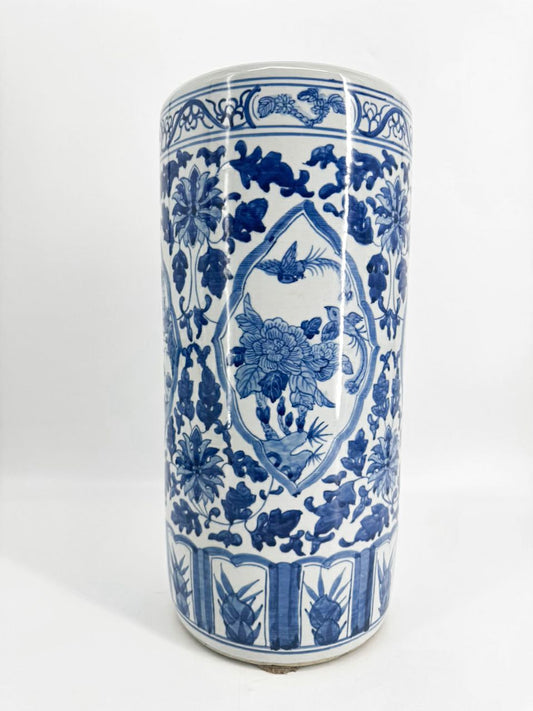 Blue & White Flowers Ceramic Umbrella Stand