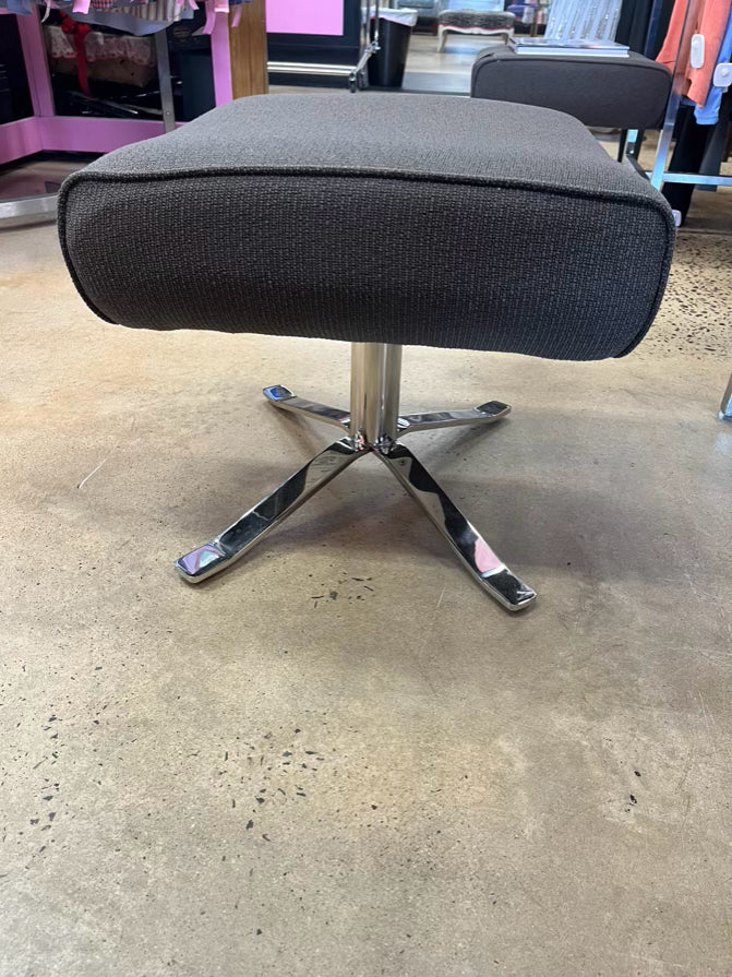 CHARTER FURNITURE Gray Upholstered Ottoman
