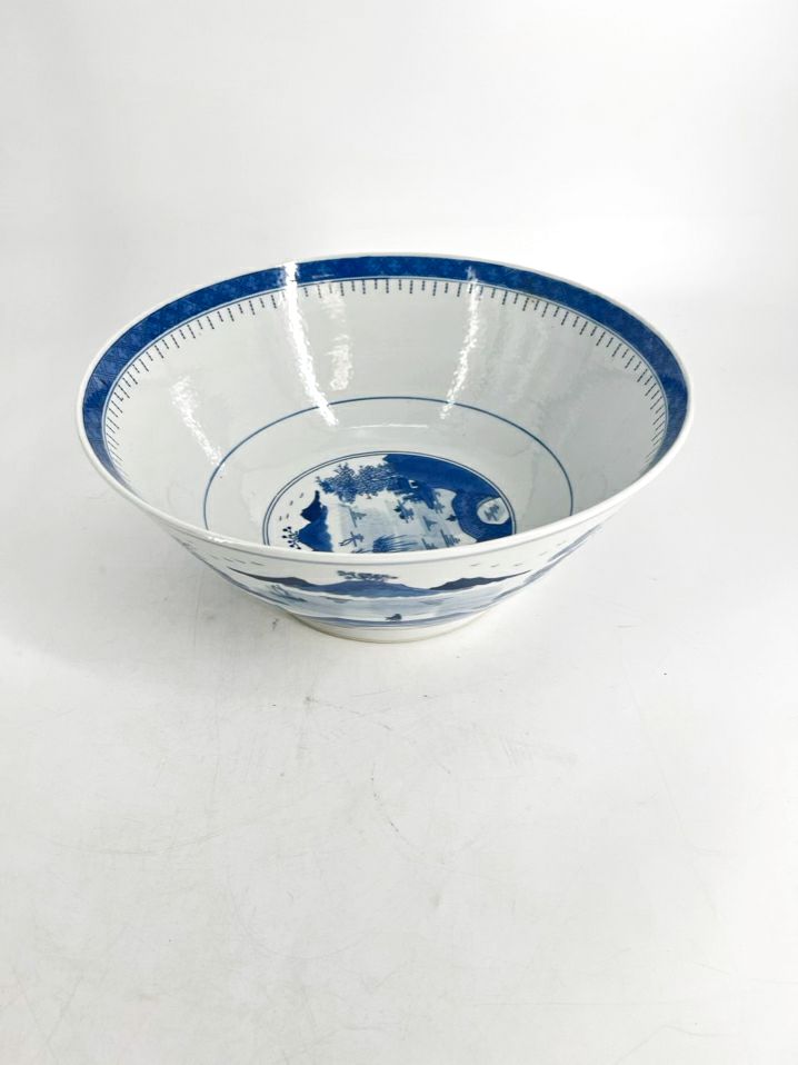 CHINESE EXPORT Blue & White Porcelain Canton Blue Bowl