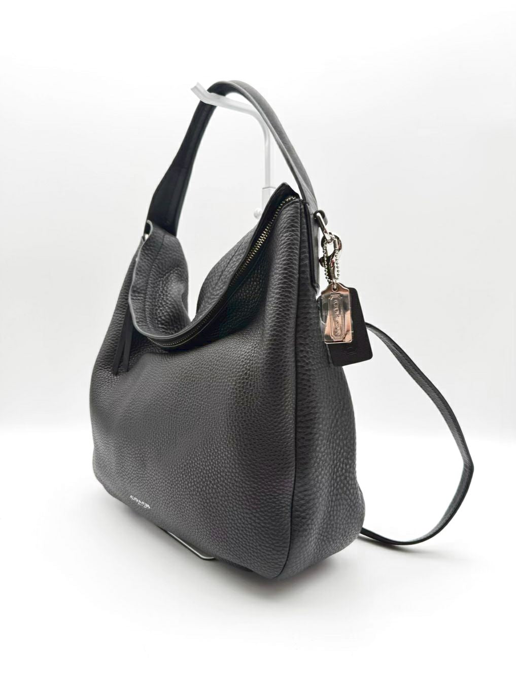 COACH Black Leather Hobo Bag
