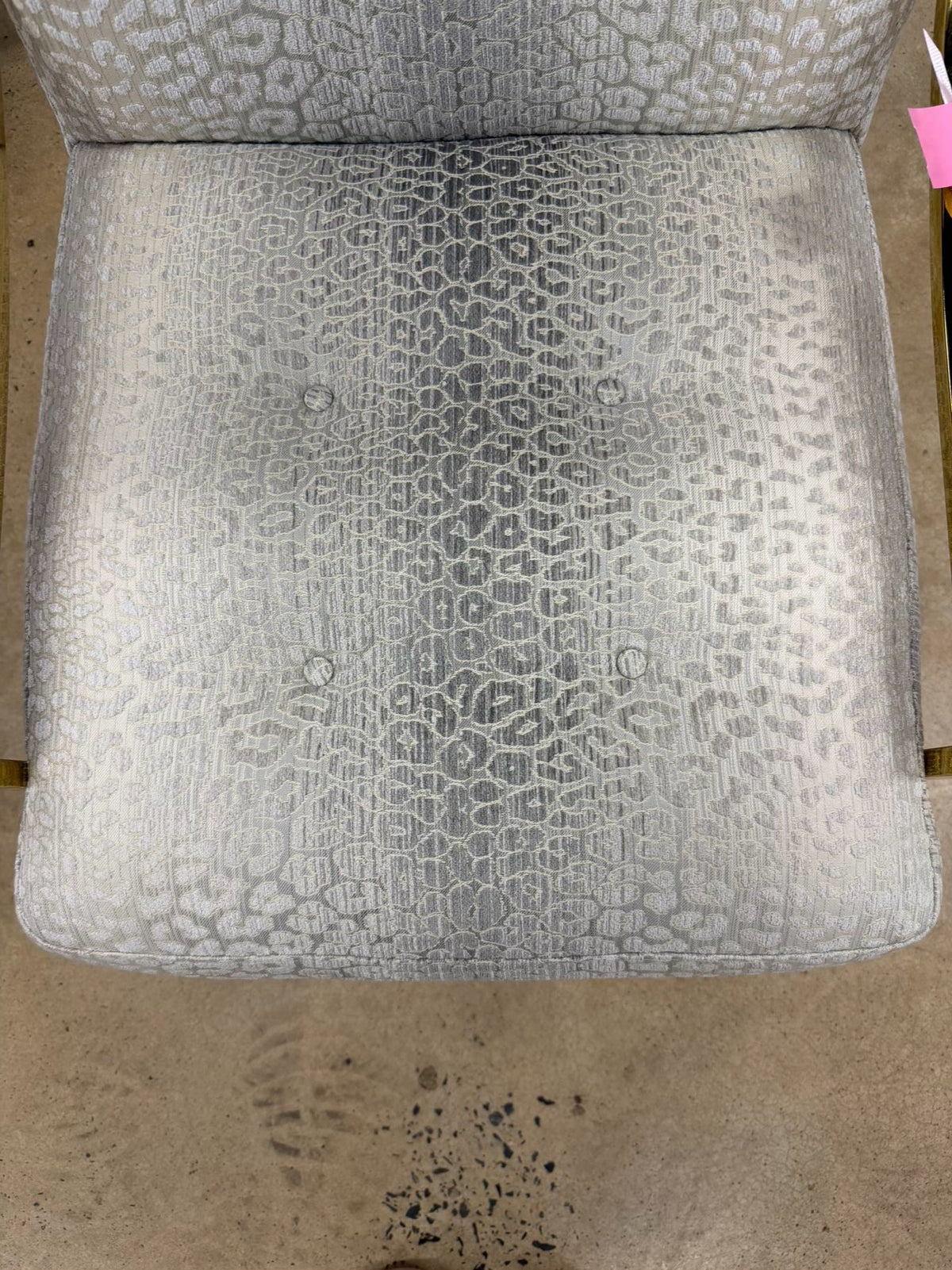 Contemporary Gold Metal Pair Of Animal Print Chairs