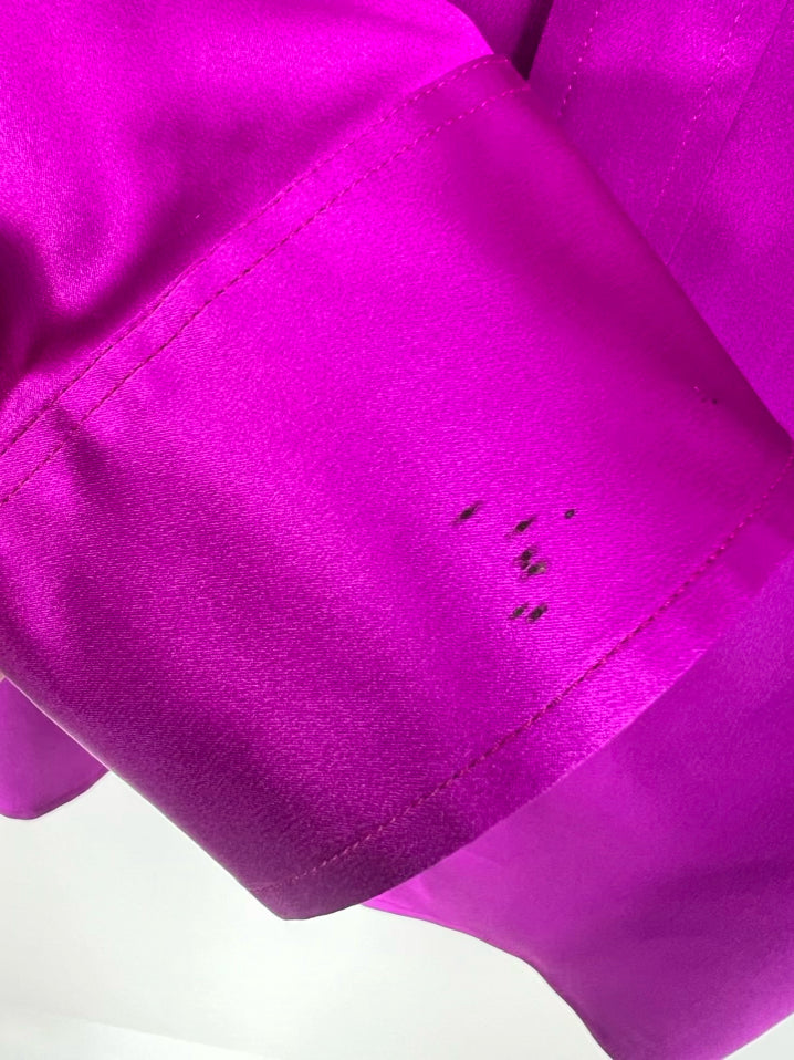 RALPH LAUREN Size 12 Violet Silk Blouse