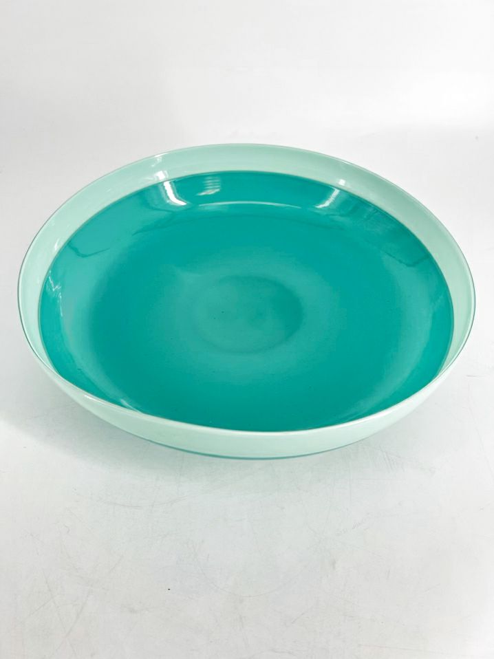 Aqua Glass Hand Blown Bowl