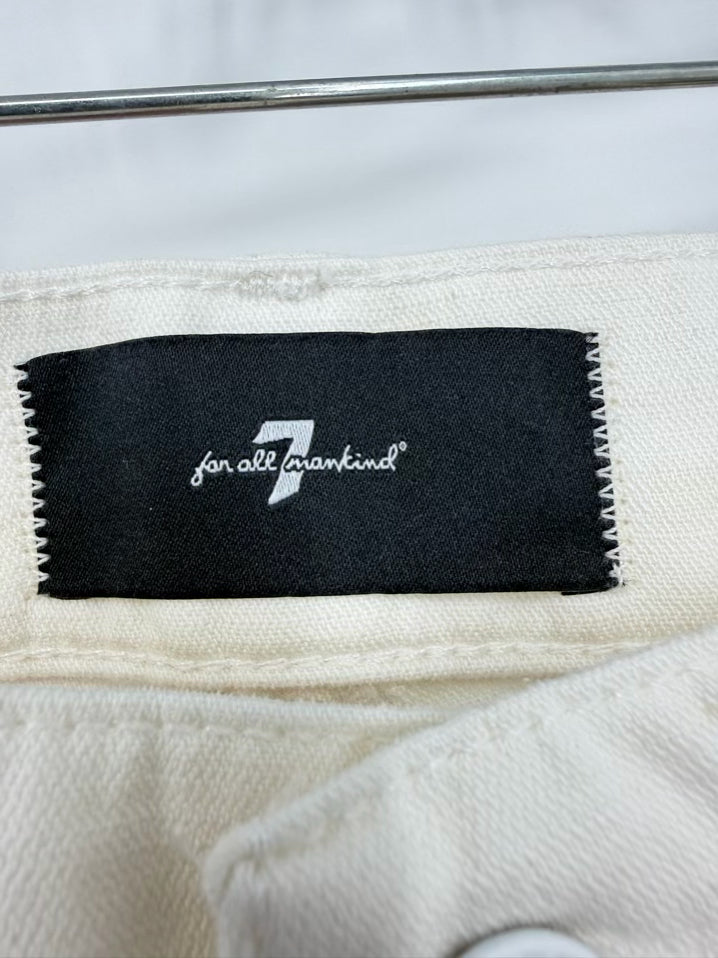 7 FOR ALL MANKIND Wmn's Size 29 Off White Denim Wide Leg Pants NWT