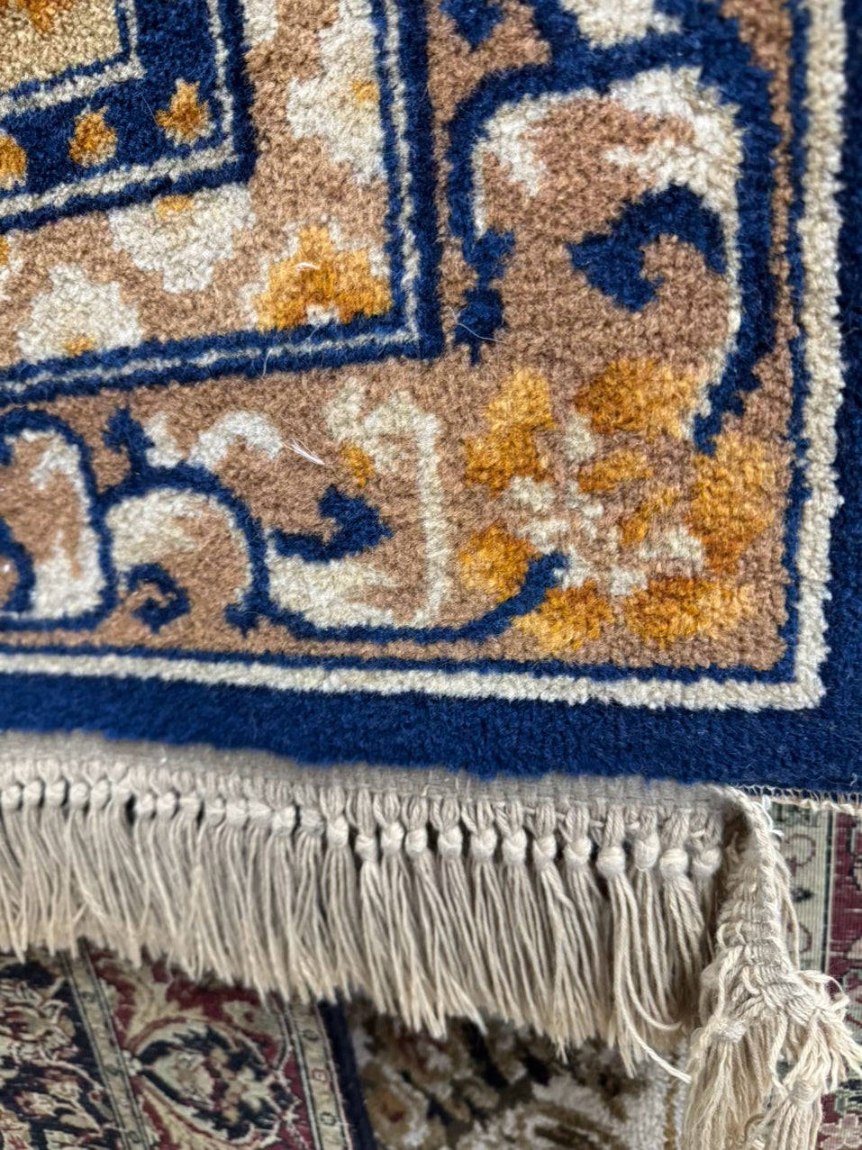 Gold Oriental Wool Area Rug