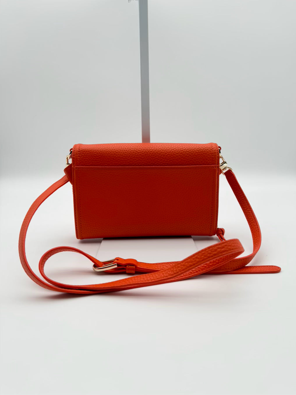 TORY BURCH Thea Flat Wallet Orange Leather Crossbody Bag