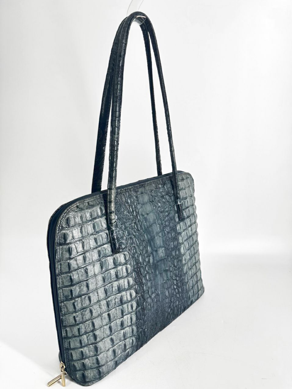 ALGO Teal Embossed Leather Purse