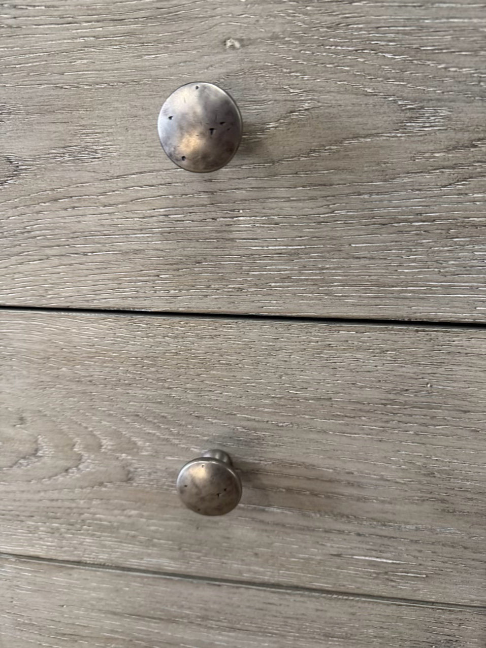 BERNHARDT Weathered Gray Wood Pair of Nightstands